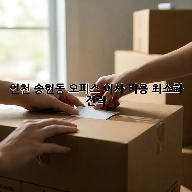 인천 송현동 오피스 이사, 비용 최소화 전략!