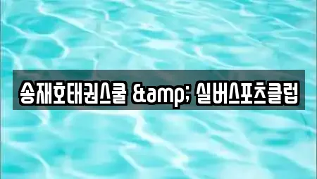 송재호태권스쿨 & 실버스포츠클럽