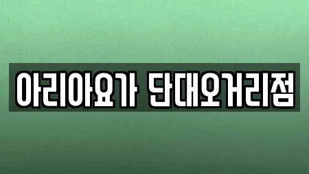 아리아요가 단대오거리점