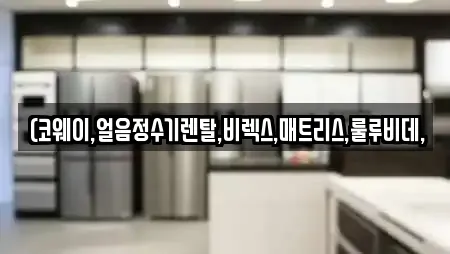 (코웨이,얼음정수기렌탈,비렉스,매트리스,룰루비데,