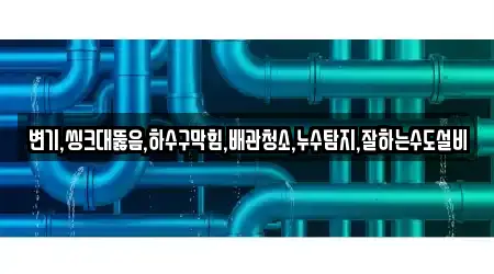 변기,씽크대뚫음,하수구막힘,배관청소,누수탐지,잘하는수도설비
