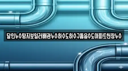 달인누수탐지보일러배관누수하수도하수구뚫음수도아파트천장누수