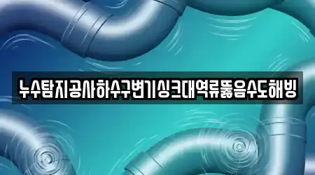 누수탐지공사하수구변기싱크대역류뚫음수도해빙