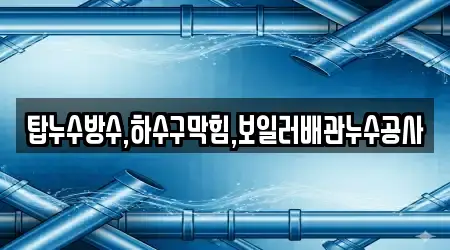 탑누수방수,하수구막힘,보일러배관누수공사