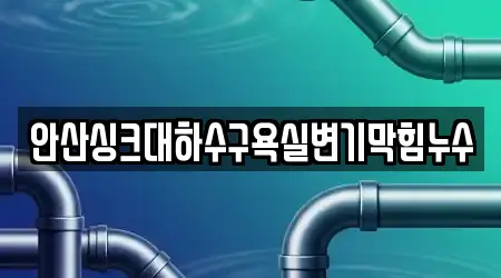 안산싱크대하수구욕실변기막힘누수