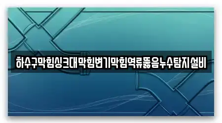 하수구막힘싱크대막힘변기막힘역류뚫음누수탐지설비
