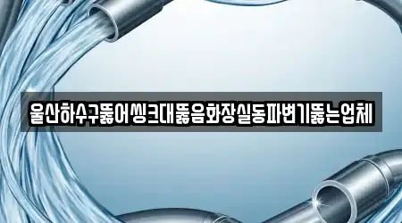 울산하수구뚫어씽크대뚫음화장실동파변기뚫는업체