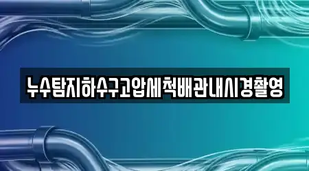 누수탐지하수구고압세척배관내시경촬영