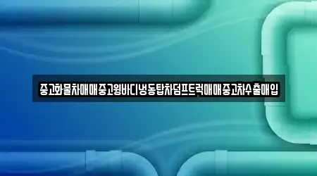 중고화물차매매중고윙바디냉동탑차덤프트럭매매중고차수출매입
