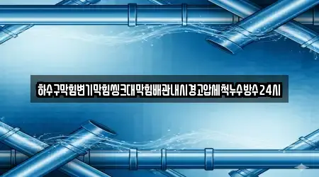 하수구막힘변기막힘씽크대막힘배관내시경고압세척누수방수24시