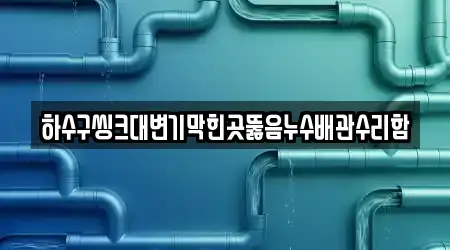 하수구씽크대변기막힌곳뚫음누수배관수리함
