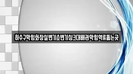 하수구막힘화장실변기소변기싱크대배관막힘역류뚫는곳