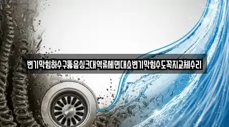 변기막힘하수구뚫음싱크대역류세면대소변기막힘수도꼭지교체수리