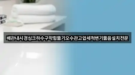 배관내시경싱크하수구막힘뚫기오수관고압세척변기뚫음설치전문