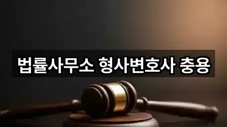 법률사무소 형사변호사 충용