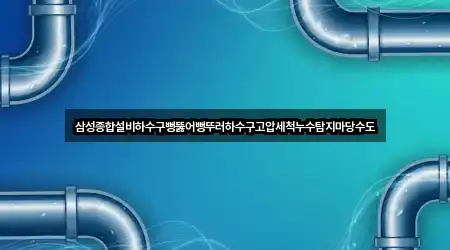 삼성종합설비하수구뻥뚫어뻥뚜러하수구고압세척누수탐지마당수도