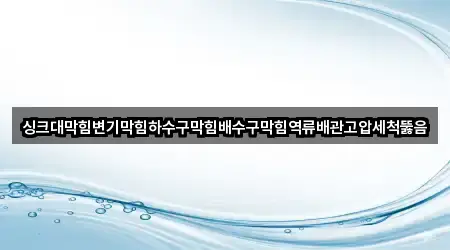 싱크대막힘변기막힘하수구막힘배수구막힘역류배관고압세척뚫음
