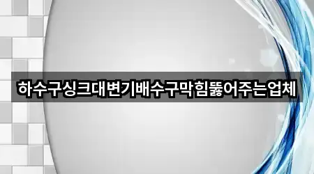 [위치] 유성구 하기동 배수관 막힘 1곳