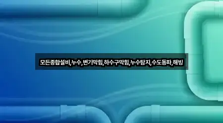 모든종합설비,누수,변기막힘,하수구막힘,누수탐지,수도동파,해빙