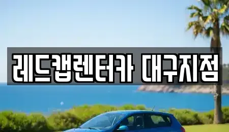 경북 경산시 장기렌트카 전문 레드캡렌터카 대구지점