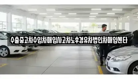 대전 중구 어남동 중고차 전문 수출중고차수입차매입사고차노후경유차법인차매입센타