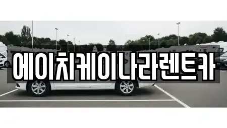 대전광역시 유성구 추목동 렌트카 전문 에이치케이나라렌트카
