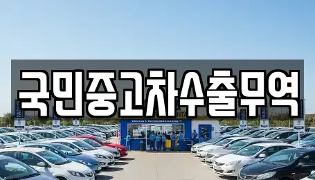 대전광역시 유성구 추목동 중고차 전문 국민중고차수출무역