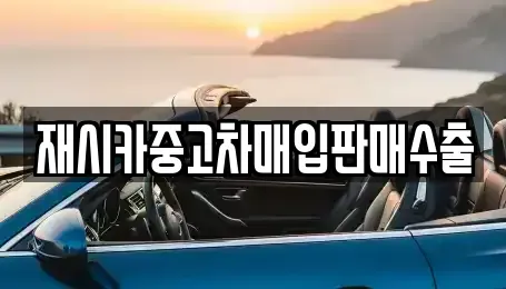 서울특별시 성북구 보문동2가 중고차매입 전문 재시카중고차매입판매수출