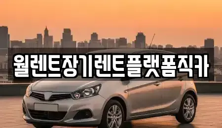 서울특별시 종로구 팔판동 렌트카 전문 월렌트장기렌트플랫폼직카