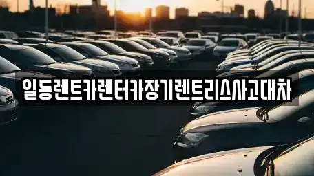 인천 남동구 고잔동 렌트카 전문 일등렌트카렌터카장기렌트리스사고대차