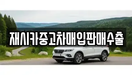 인천 중구 내동 중고차 전문 재시카중고차매입판매수출